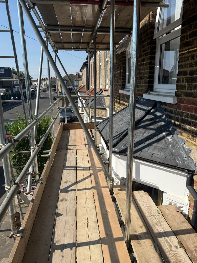 Boarded scaffold walkway by Falcon Scaffolding